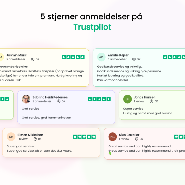 Træpillershoppen - Kundeview på trustpilot